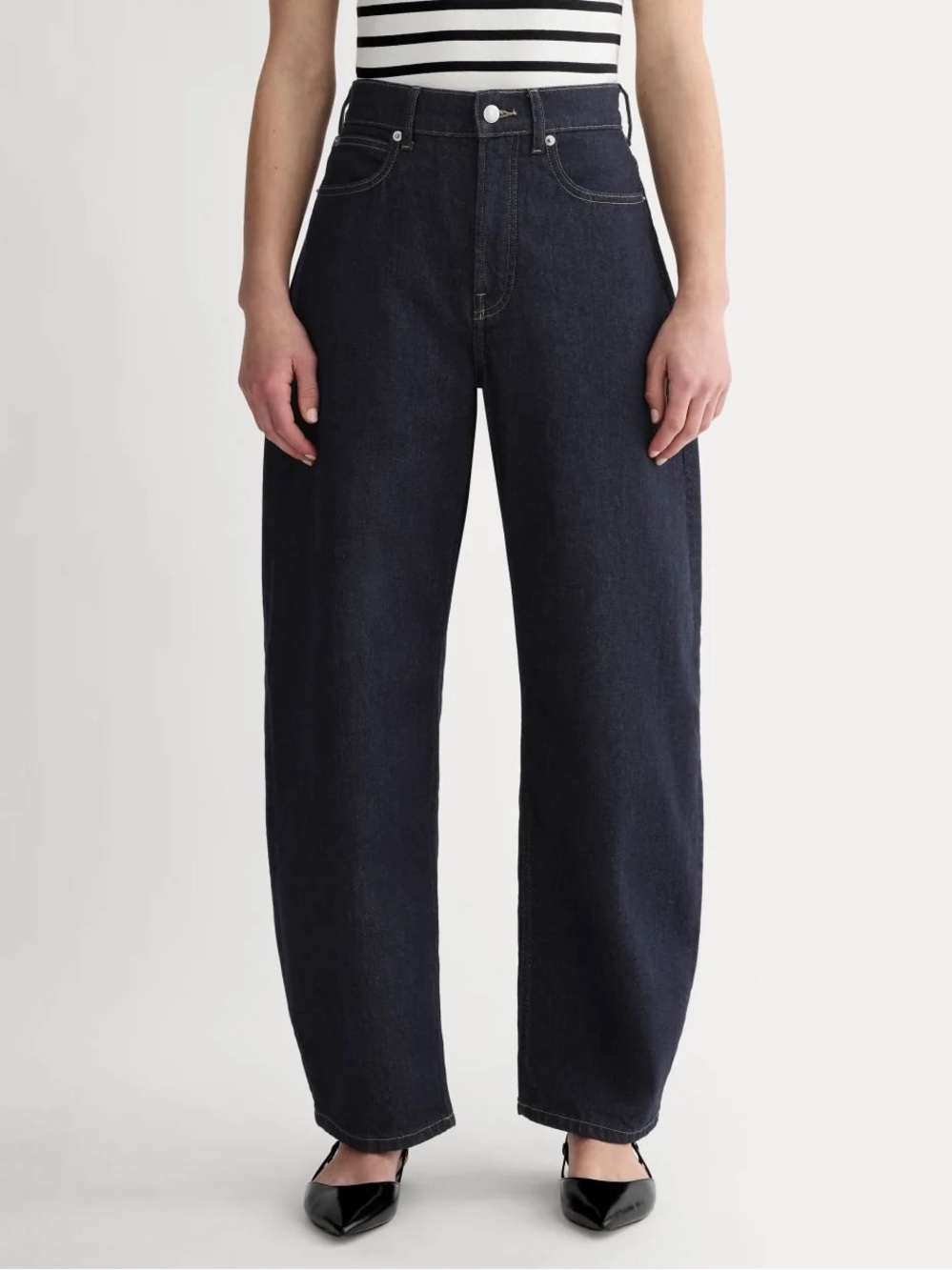 Everlane Way-High Curve Jeans in Dark Indigo - Picture 2 of 4